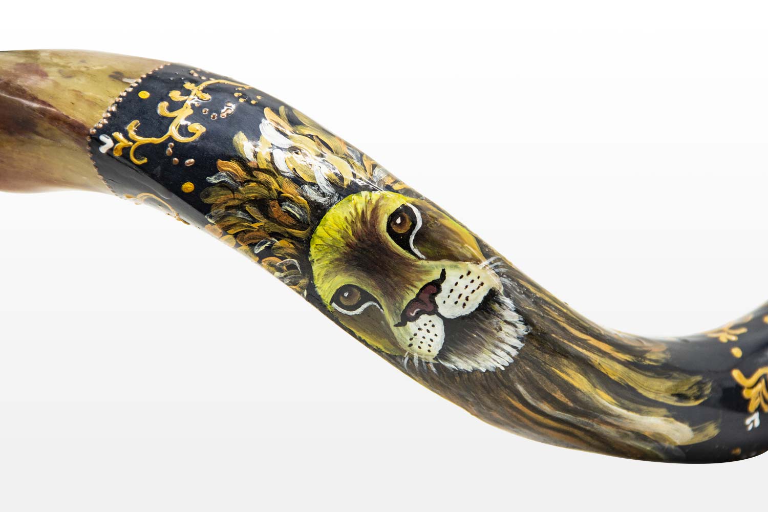 Lion Of Judah Hand Painted Shofar Israel Cart
