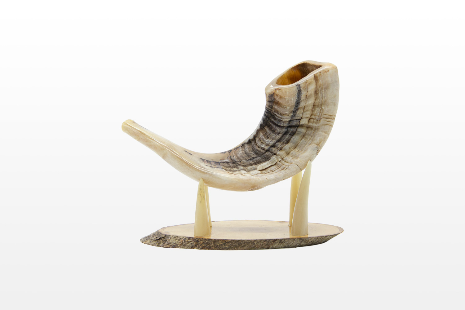 Shofar Stand made from Olive Wood (no shofar included) Israel Cart