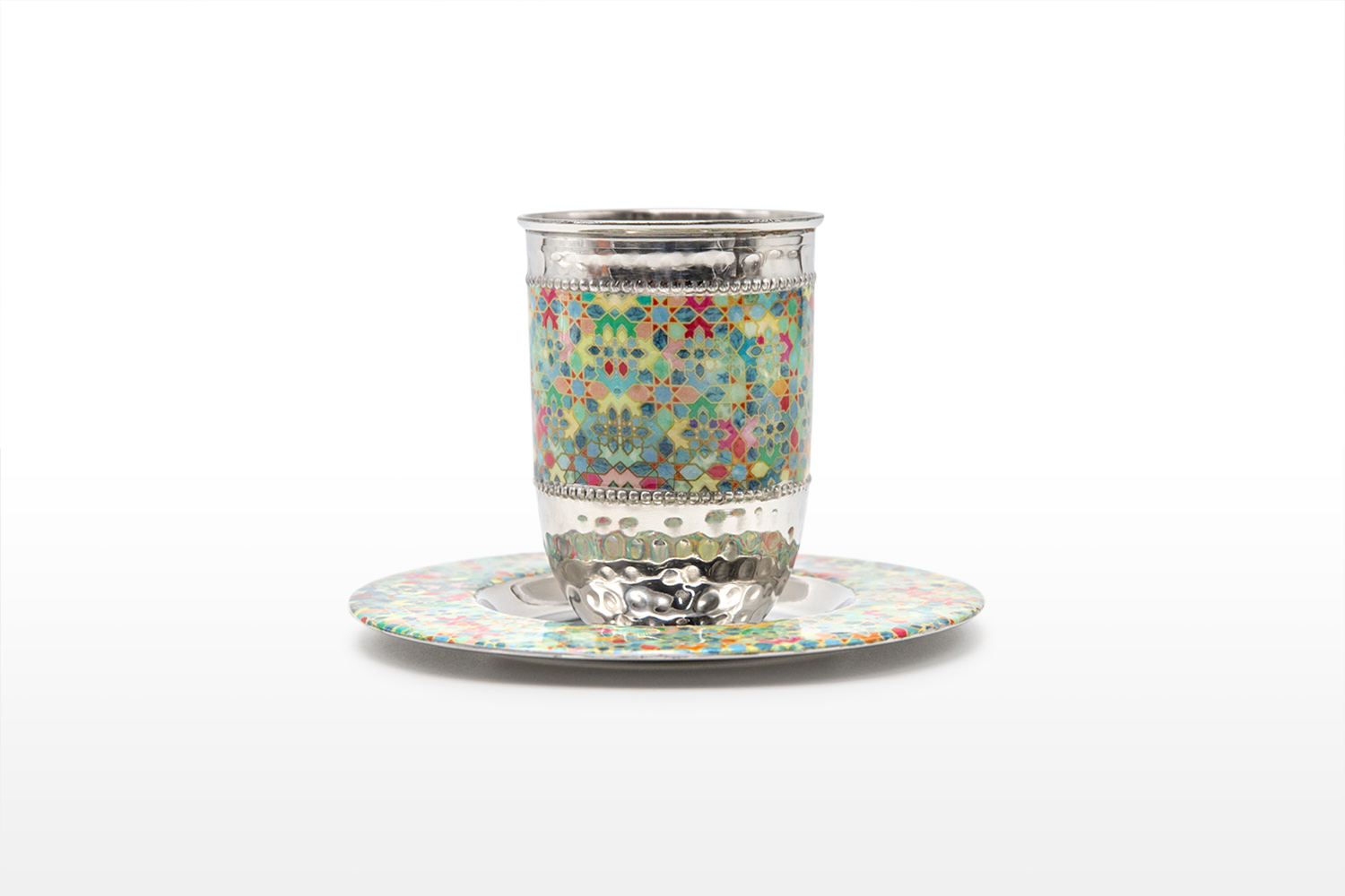 Colorful Stainless Kiddush Cup - Israel Cart