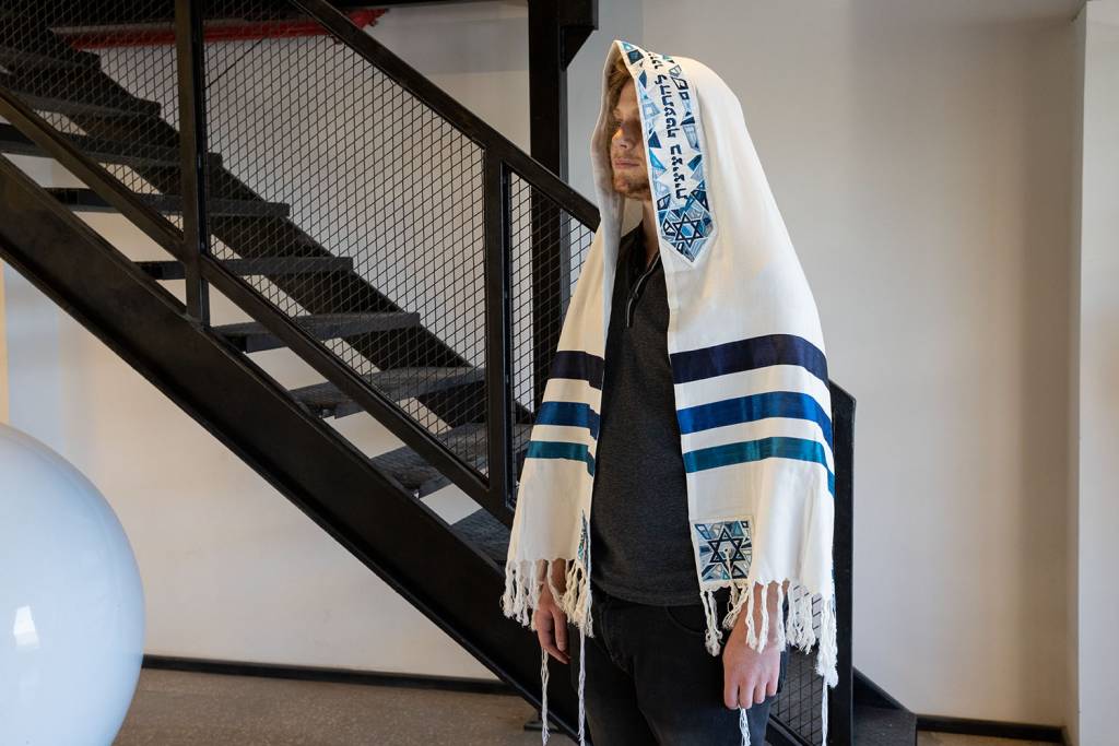 Star of David Blue Embroidered Talit Set - Israel Cart